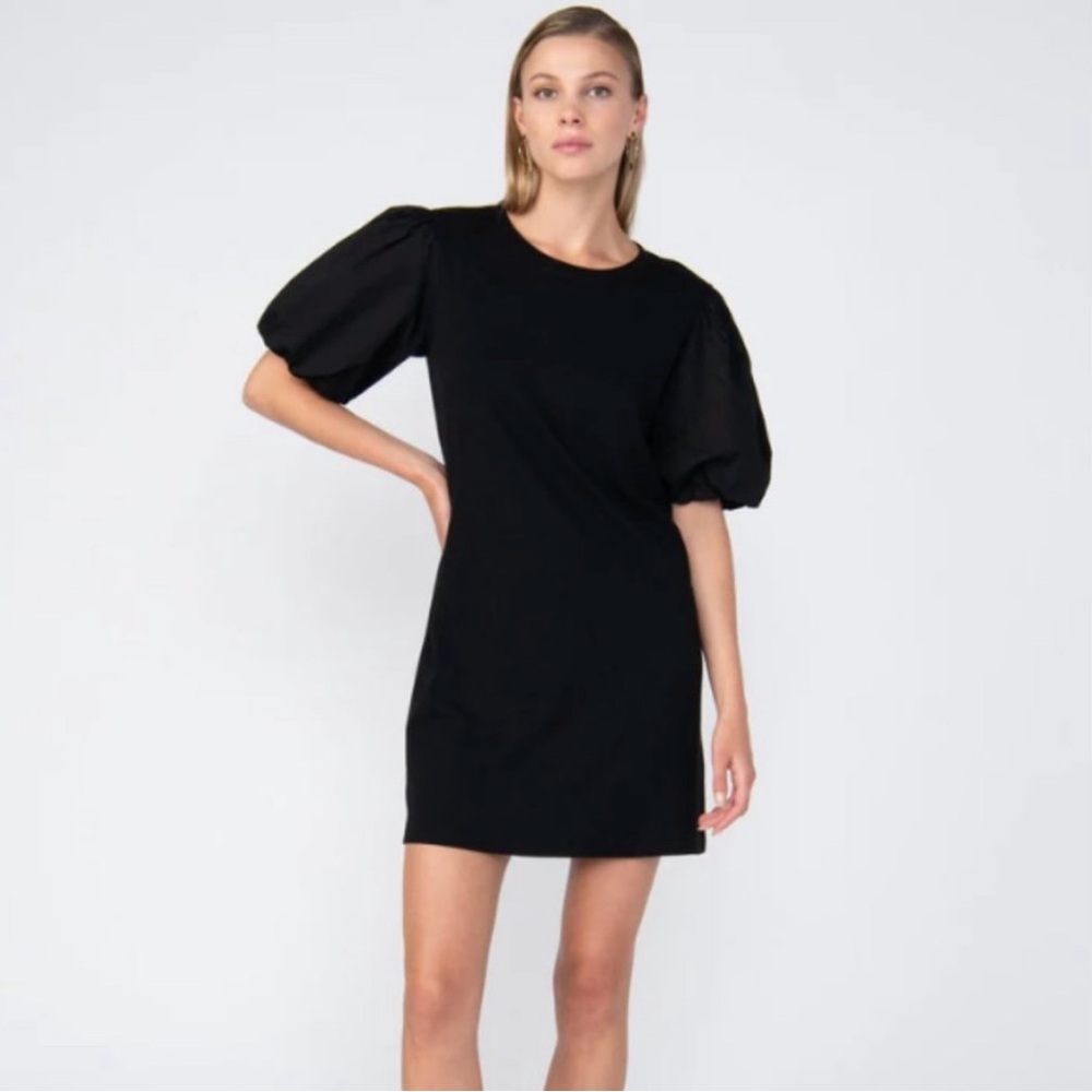 NWT Sanctuary puff sleeve black mini dress, S